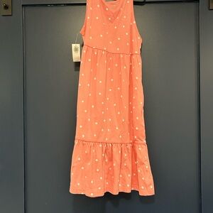 Old Navy Coral Polka Dot Kids Dress